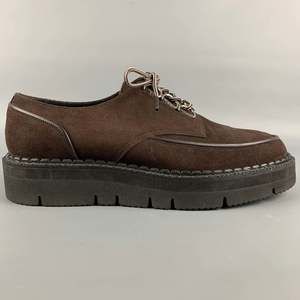 FOOT THE COACHER Brown & Black Suede Lace Up Shoes